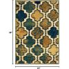 Superior Witland Modern Trellis Indoor Area Rug with Jute Backing Decor for Bedroom, Office, Living Room, Entryway, Vintage Tribal Area Rugs Viking Collection, 8′ x 10′, Royal Blue(Green)