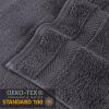 Superior Zero Twist 100% Cotton Bathroom Towels, Super Soft, Fluffy, and Absorbent, Premium Quality 6 Piece Towel Set with 2 Washcloths, 2 Hand Towels, and 2 Bath Towels, Coral(Grey)