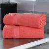 Superior Zero Twist 100% Cotton Bathroom Towels, Super Soft, Fluffy, and Absorbent, Premium Quality 6 Piece Towel Set with 2 Washcloths, 2 Hand Towels, and 2 Bath Towels, Coral(Coral)