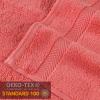 Superior Zero Twist 100% Cotton Bathroom Towels, Super Soft, Fluffy, and Absorbent, Premium Quality 6 Piece Towel Set with 2 Washcloths, 2 Hand Towels, and 2 Bath Towels, Coral(Coral)