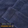 Superior Zero Twist 100% Cotton Bathroom Towels, Super Soft, Fluffy, and Absorbent, Premium Quality 6 Piece Towel Set with 2 Washcloths, 2 Hand Towels, and 2 Bath Towels, Coral(Midnight Blue)