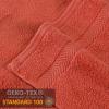 Superior Zero Twist 100% Cotton Bathroom Towels, Super Soft, Fluffy, and Absorbent, Premium Quality 6 Piece Towel Set with 2 Washcloths, 2 Hand Towels, and 2 Bath Towels, Coral(Brick)