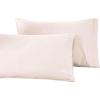 100% Egyptian Cotton 1500 Thread Count Oversized Standard Pillowcase Set Solid, White(Ivory)