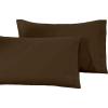 100% Egyptian Cotton 1500 Thread Count Oversized Standard Pillowcase Set Solid, White(Mocha)