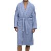 Cotton Unisex Terry Robe, Soft And Absorbent Robes For Men And Women, Bathroom Accessories(Blue)