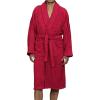 Cotton Unisex Terry Robe, Soft And Absorbent Robes For Men And Women, Bathroom Accessories(Burgundy)