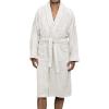 Cotton Unisex Terry Robe, Soft And Absorbent Robes For Men And Women, Bathroom Accessories(White)