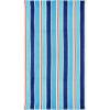 SUPERIOR 100% Cotton Luxury Beach Towels – Oversized Beach Towel, 450 GSM Swim Towel, Red, White, & Blue Ocean Stripes (34″ x 64″)(Blue Ocean)