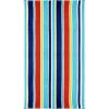 SUPERIOR 100% Cotton Luxury Beach Towels – Oversized Beach Towel, 450 GSM Swim Towel, Red, White, & Blue Ocean Stripes (34″ x 64″)(Stripe Blue)