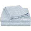 SUPERIOR 3 Piece Cotton Blend Paisley Duvet Cover Set, King/California King, Navy Blue(Blue)