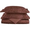 SUPERIOR 3 Piece Cotton Blend Paisley Duvet Cover Set, King/California King, Navy Blue(Chocolate)