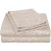 SUPERIOR 3 Piece Cotton Blend Paisley Duvet Cover Set, King/California King, Navy Blue(Ivory)