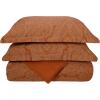 SUPERIOR 3 Piece Cotton Blend Paisley Duvet Cover Set, King/California King, Navy Blue(Pumpkin)