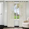 SUPERIOR Argyle Sheers Grommet Header Set of 2 Curtain Panels, Linen(Linen)