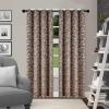 SUPERIOR Blackout Curtains, Room Darkening Window Accent for Bedroom, Sun Blocking, Thermal, Modern Bohemian Curtains, Leaves Collection, Set of 2 Panels, Rod Pocket – 52 in x 63 in, Copper