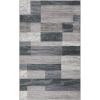 SUPERIOR Indoor Area Rug, Foam Backed, Modern Geometric Patchwork Floor Decor for Bedroom, Office, Living Room, Entryway, Hardwood Floors, Rockwood Collection, 10′ x 14′, Chocolate(Blue-taupe)