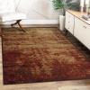 SUPERIOR Indoor Area Rug, Jute Backed Modern Abstract Rugs for Living Room, Dining, Kitchen, Office, Bedroom, Hardwood Floor Decor, Afton Collection Auburn – 2’7″x8′(Auburn)
