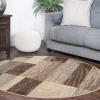 SUPERIOR Indoor Area Rug, Jute Backed, Modern Geometric Patchwork Floor Decor for Bedroom, Office, Living Room, Entryway, Hardwood Floors, Rockwood Collection, 6′ x 9′, Slate(Slate)