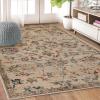 SUPERIOR Indoor Area Rug or Runner, Elegant Floral Patchwork Floor Decor, Soft Rugs, Accessories for Living Room, Bedroom, Office, Dining/Kitchen, Hardwood Floors, Kennicot Collection 8ft x 10ft – Red(Red)