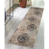 SUPERIOR Indoor Small Area Rug for Bedroom, Living/Dining Room, Entryway, Office, Farmhouse Aesthetic Floor Throw, Modern Floral Geometric Decor, Jute Backing, Leigh Collection, 3′ x 5′, Multi-colored(Beige Ivory)