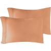 Standard Pillowcases 300-Thread Long-Staple Combed Cotton Sateen, 2-Piece Set, White(Beige)