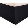 Superior 100% Brushed Microfiber Pleated Bed Skirt, Queen, Chrome(Black)