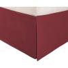 Superior 100% Brushed Microfiber Pleated Bed Skirt, Queen, Chrome(Burgundy)