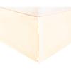 Superior 100% Brushed Microfiber Pleated Bed Skirt, Queen, Chrome(Ivory)