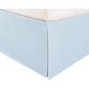 Superior 100% Brushed Microfiber Pleated Bed Skirt, Queen, Chrome(Light Blue)