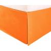 Superior 100% Brushed Microfiber Pleated Bed Skirt, Queen, Chrome(Orange)