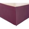 Superior 100% Brushed Microfiber Pleated Bed Skirt, Queen, Chrome(Plum)