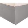 Superior 100% Brushed Microfiber Pleated Bed Skirt, Queen, Chrome(Silver)