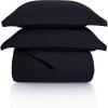 Superior 100% Cotton, 300 Thread Count Wrinkle Free, Easy Care 3 Piece – King/California King Duvet Cover Set, Ivory(Black)