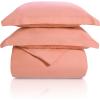 Superior 100% Cotton, 300 Thread Count Wrinkle Free, Easy Care 3 Piece – King/California King Duvet Cover Set, Ivory(Coral)