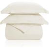 Superior 100% Cotton, 300 Thread Count Wrinkle Free, Easy Care 3 Piece – King/California King Duvet Cover Set, Ivory(Ivory)