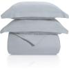 Superior 100% Cotton, 300 Thread Count Wrinkle Free, Easy Care 3 Piece – King/California King Duvet Cover Set, Ivory(Light Blue)