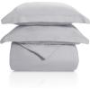 Superior 100% Cotton, 300 Thread Count Wrinkle Free, Easy Care 3 Piece – King/California King Duvet Cover Set, Ivory(Light Grey)