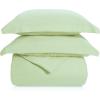 Superior 100% Cotton, 300 Thread Count Wrinkle Free, Easy Care 3 Piece – King/California King Duvet Cover Set, Ivory(Mint)