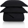 Superior 100% Cotton, 300 Thread Count Wrinkle Free, Easy Care 3 Piece – King/California King Duvet Cover Set, Ivory(Navy Blue)