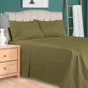 Superior 100% Egyptian Cotton 300 Thread Count Striped Bed Sheet Set, 1 Elastic Deep Pocket Fitted Sheet, 1 Flat Sheet, 2 Pillowcases, Soft Bedding, Sateen Weave, Hunter Green, Queen(Sage)