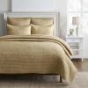 Superior 100% Silk Pick Stitch 3-Piece Quilt Set, 1 Medium Weight All-Season Coverlet, 2 Pillow Shams, Luxury Sets, Handmade Comfy Home Bedding, Cotton Fill, Bella Collection, Queen Size, Light Brown(Light Brown)