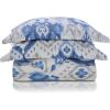 Superior 300 Thread Count Cotton Print Duvet Cover Set Reversible Full/Queen, Maywood Blue(Mountlake)