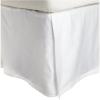 Superior 300-Thread Count Solid Cotton Bed Skirt, Queen, White