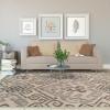 Superior 8mm Pile Height with Jute Backing, Gorgeous Ikat Damask Pattern, Fashionable and Affordable Woven Rugs, 8′ x 10′ Rug, Light Blue(Light Blue)