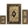 Superior Area Rugs for Bedroom, Farmhouse, Kitchen, Entryway, Laundry Room | Living Room Decor | Elton Collection Set, 2′ x 3’, Black(Black Brown)