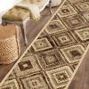 Superior Area Rugs for Bedroom, Farmhouse, Kitchen, Entryway, Laundry Room | Living Room Decor | Mosaic Collection, Chocolate, 2′ 7″ x 8′ Chocolate(Beige Brown)