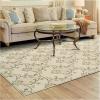 Superior Area Rugs for Bedroom, Farmhouse, Kitchen, Entryway, Laundry Room Living Room Decor Cadwell Collection, 2′ x 3′, Beige Blue(Beige)