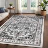 Superior Area Rugs for Bedroom, Farmhouse, Kitchen, Entryway, Laundry Room Living Room Decor Cadwell Collection, 2′ x 3′, Beige Blue(Grey Ivory)