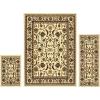 Superior Barringer Collection 3-Piece Rug Set, Attractive Rugs with Jute Backing, Durable and Beautiful Woven Structure, Traditional Bordered Area Rug Set – 2′ x 3′, 2′ x 5′, and 5′ x 7′ Rugs, Ivory(Ivory Beige)
