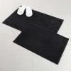 Superior Bath Rug Set, Small Area Rugs for Bathroom, Kitchen Decor, Machine Washable, Non-Slip Bathmat Rug, High-Low Jacquard Mat, Geometric Diamond Accent, Brou Collection, Set of 2, Medium, Ivory(Black – Brou)